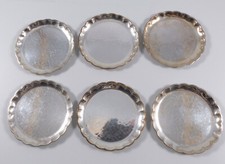 6 Untersetzer versilbert