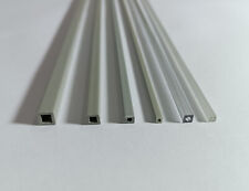 Vierkantstab Kunststoffrohr 5x30cm Profilstab Quadrat Stab hohl  Rohr Acryl klar
