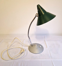 Vintage Schreibtischlampe grün Metall Lampe Retro Design verstellbar 60er 70er