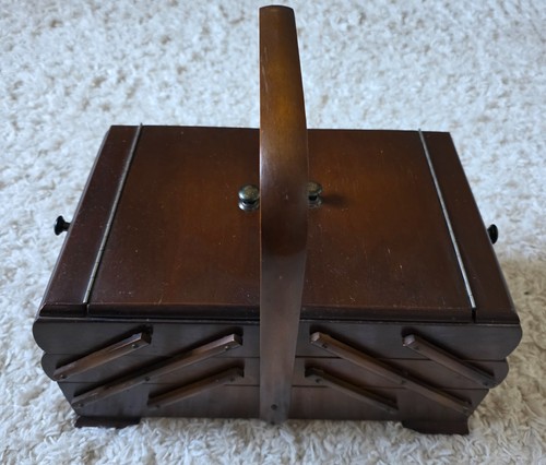 Vintage nähkasten holz - nähkasten,