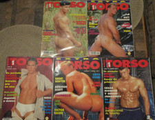 5 x GAY VINTAGE BILDBAND - MAGAZINE  " TORSO "   NEUWERTIG