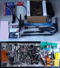 Größerer Posten Fahrradteile: Tacho VDO MC1.0, Werkzeug, Standluftpumpe, uvm.