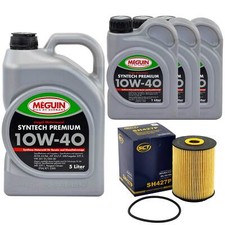 Motoröl Set Syntech 10W-40 Meguin 8 Liter + Ölfilter für Audi A8 3.7 4.2 quattro