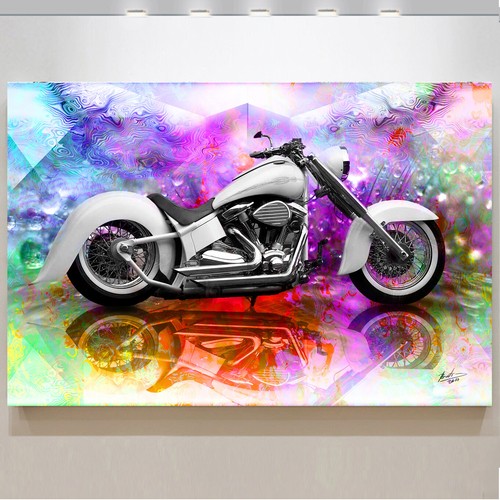 Leinwand bild motorrad - leinwand,