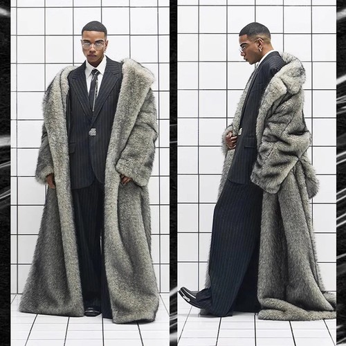 Herren wintermantel pelzmantel - wintermantel,