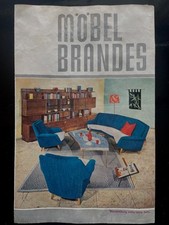 Katalog seltenes Original 50 er Jahre Möbel Brandes HH koloriert