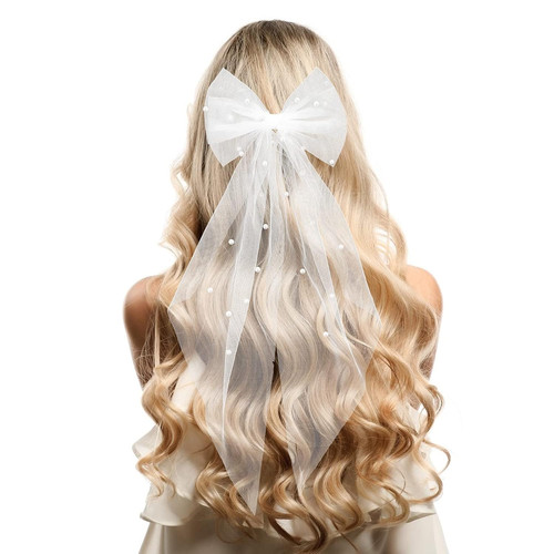 Braut haarschleife schleier - haarschleife,