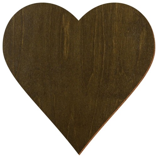 Holz herz haselnuss beidseitig - holz,