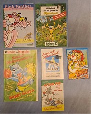 6 Werbeposter, Sammelhefte Hohes C, Duplo Hanuta, Smarties, 1990er Jahre