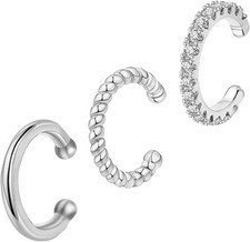 3 Stück ear cuff,fake