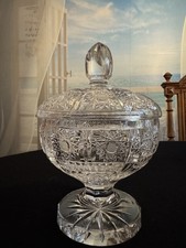 Vintage Bleikristall-Bonboniere, Schale + Deckel 70er Jahre Tschechien, 2100 Gr!
