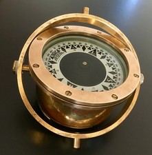 Cassens & Plath Marine Rettungsboot Kompass Messing unbenutzt KARDANISCH