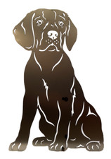 Figur Beagle Höhe 60cm blank