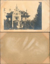 Villa Architektur, Personen am Fenster, Ziergiebel 1905 Privatfoto