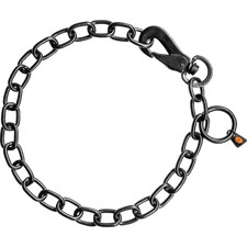 Sprenger Hundehalskette 4mm Halsband Hund Edelstahl schw. verstellb. Haken stark