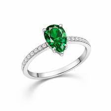 Ring silber damen grüner - ring,