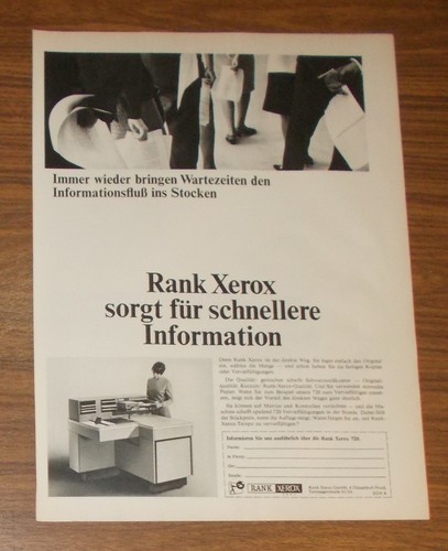 Seltene werbung rank xerox - seltene,
