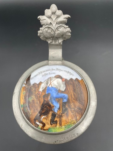 Alter glas bierkrug - glas, 1/2l