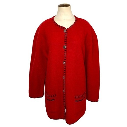 Vintage boiled wool cardigan - vintage,