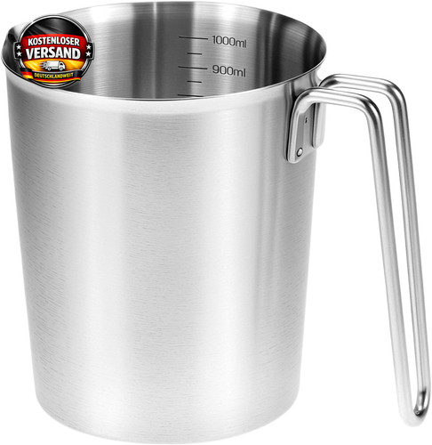 Edelstahl messbecher mit - messbecher, 1l