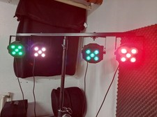 4 LED Scheinwerfer inkl. Stativ und Fernbedienung