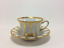 Fürstenberg Grecque Athena Gold Kaffeetasse Teetasse Tasse Untertasse