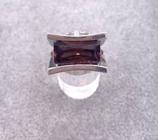 925/- Silberring, Rauchquarz, Gr. 54, guter Zustand