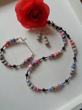 Schmuckset Halskette + Armband + Ohrbrisuren FIMO  auswählbar ab 4,95€ UNIKAT