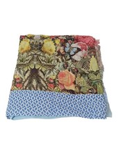 ANOKHI Sommerschal Damen Schal blau-pink-blassgelb Elegant