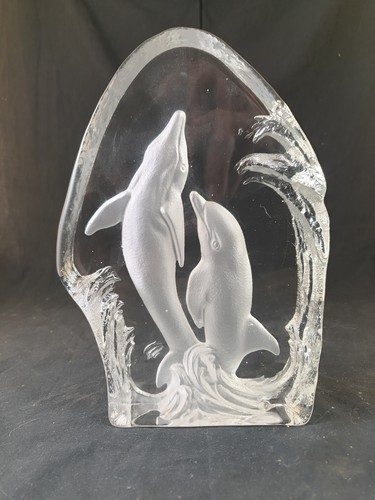Goebel glasblock delfine - goebel,