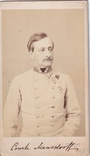 L. Angerer CDV - KuK Graf Mensdorf Orden / Bruststern - Wien 1860er