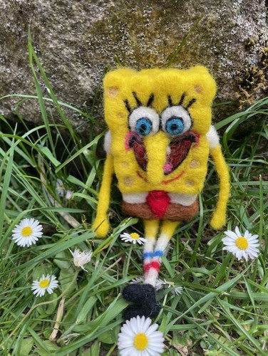 Spongebob filzfigur gefilzt - filzfigur,,