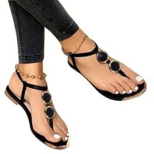 Damenschuhe Roman Sommer Sandalen Flip flops Offener Gurt Schuhe Zehen Schuhe