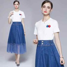 Damen Komplettanzug Set Denim