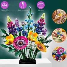 Blume Bausteine Set Blumenstrauß Bausteine Bauklötze Klemmbausteine Bauspielzeug