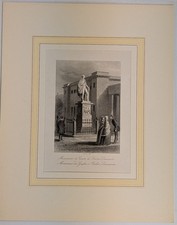 Stahlstich: Monument des Grafen v Bülow-Dennewitz, Payne, Englische Kunstanstalt