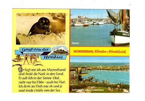 Ansichtskarte nordseebad - ansichtskarte,