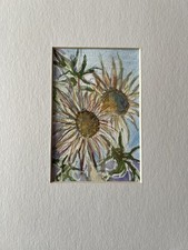 Aquarellgemälde Sonnen Blumen