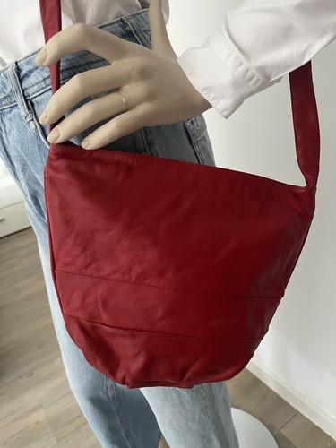 Damen echtleder tasche rot - , in