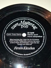 Ferrero Küsschen, Single zum Muttertag 1976, Folie, Werbung