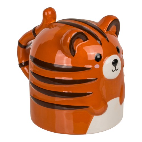 Tiger kopfüber kaffeebecher - tiger,