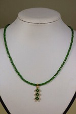 Chromdiopsid Kreuz Anhänger