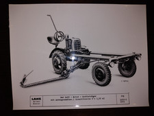 Original Lanz Foto Alldog Geräteträger Mähbalken Prospekt Brochure Bilderdienst
