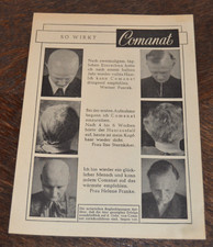 Reklame um 1950 Comanat Haarwuchsmittel Rübenack & Co. Hameln/Weser