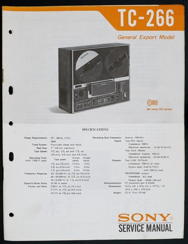 Original sony 266 - original, tc-266