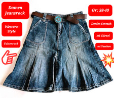 Western Jeans Rock Damen