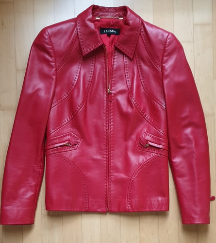 Escada lederjacke rot - lederjacke,