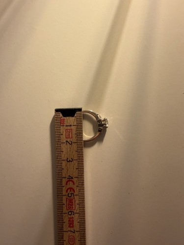 18k weißgold solitär - 18k,
