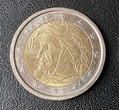 Euro münze italien dante - 2,