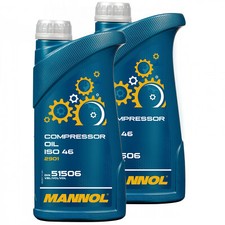2x1 Liter Original MANNOL Kompressoröl Compressor Oil ISO 46 Kompressor Öl ISO46